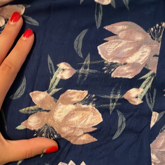 Talula Blue and peachy pink floral mini skirt -size 0 - Picture 8 of 8